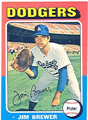 1975 Topps Mini Baseball Cards      163     Jim Brewer